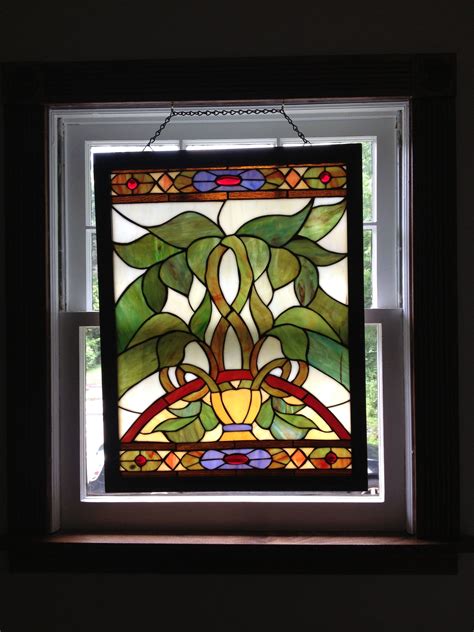 stained glass window hanging|how to hang stained glass art in window.